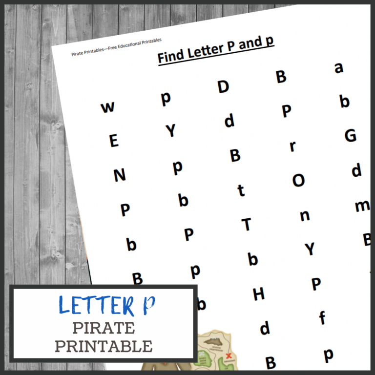 Pirate Letter P Printable