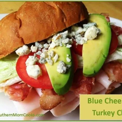 Blue Cheese and Turkey Club Sandwich