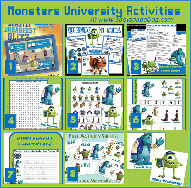 Monsters University Activities