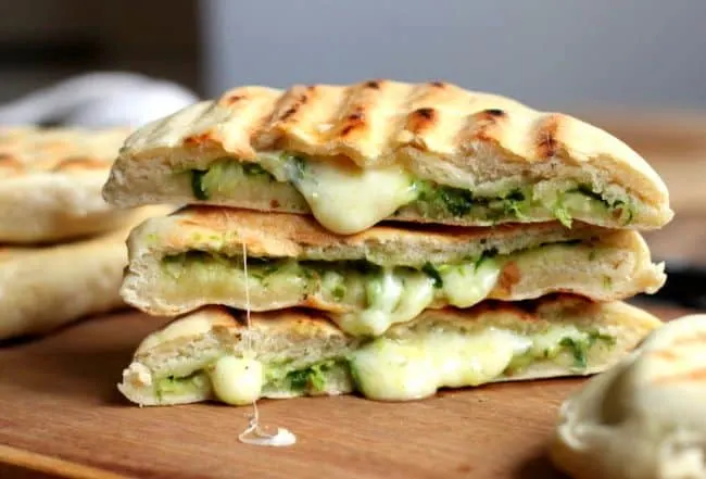 Mozzarella & Pesto Grilled Nan Sandwich