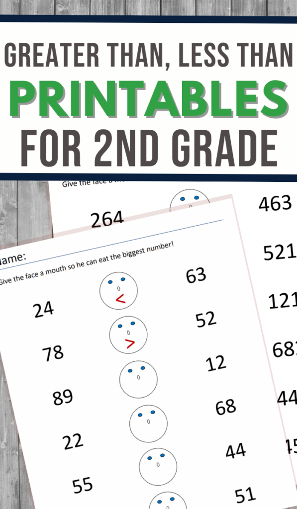 2nd Grade Math Worksheets: Greater Than, Less Than, Equal To