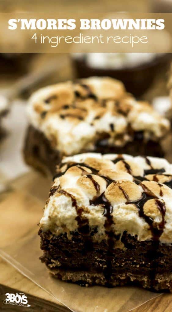 brownie smores 4 ingredient dessert recipe