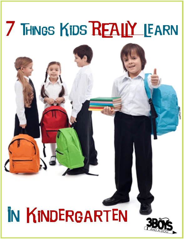 what do kids learn in kindergarten