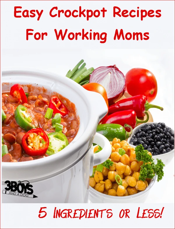 easy crockpot recipes for working moms - 5 ingredients or less