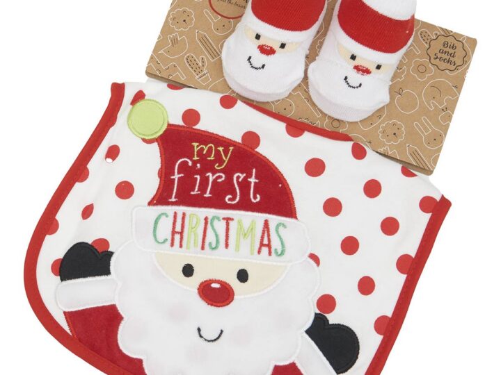 Image for  Santa 1st Christmas Bib & Booties