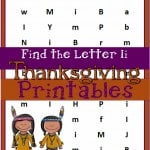 Find the Letter Ii is for Indians Thanksgiving Printables