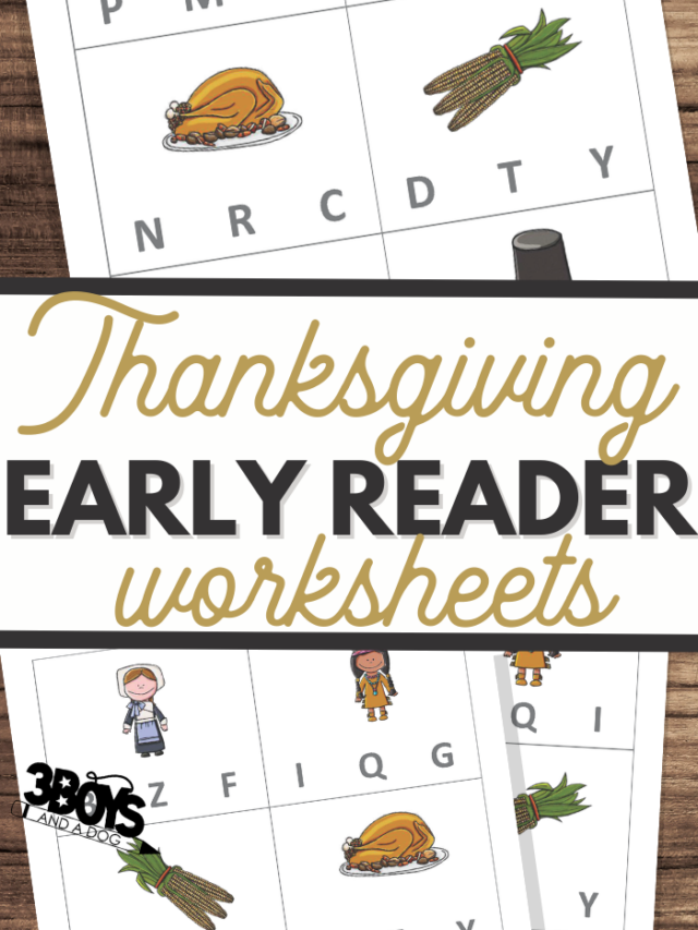 Thanksgiving Early Reader Worksheets Story
