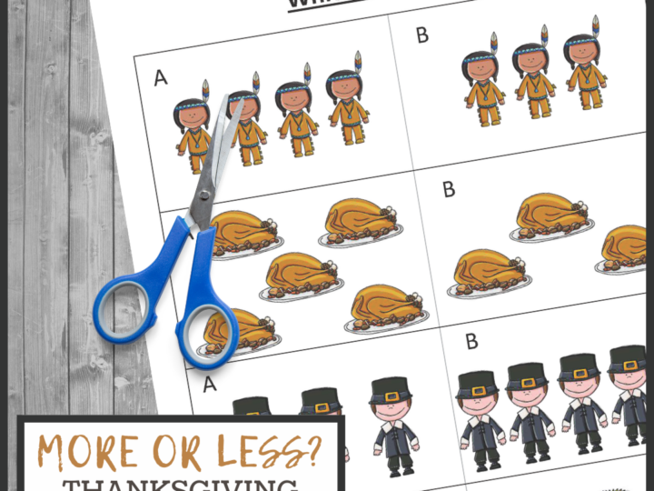 Image for Thanksgiving Greater Than Less Than Worksheets