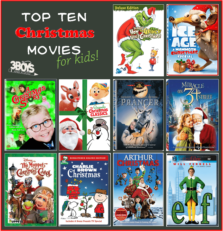 Top Ten Family Friendly Christmas Movies