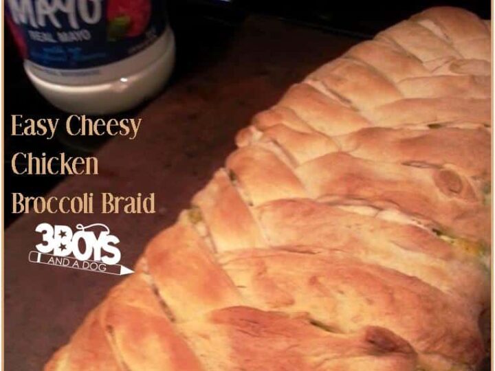 Image for Easy Cheesy Chicken Broccoli Braid Recipe