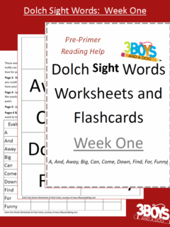 Dolch Sight Words Week 1