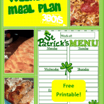 Free Saint Patrick's Day Menu Planning Printable plus my weekly menu with recipes!