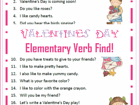 Valentines Day Verb Find