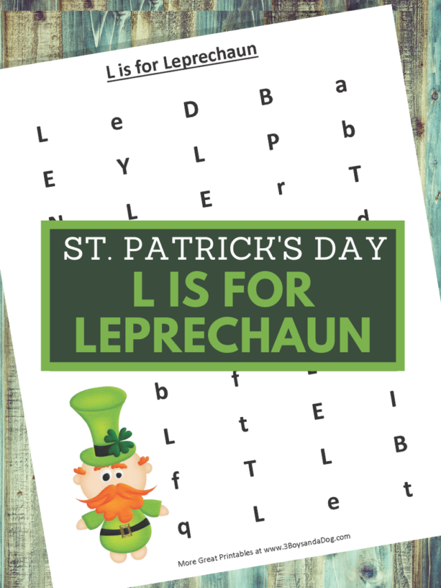 Saint Patrick’s Day Printables: L is for Leprechaun