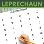 find the letter l is for leprechaun worksheet