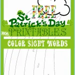 Saint Patrick's Day Printables: Sight Word Rainbow Coloring Sheet