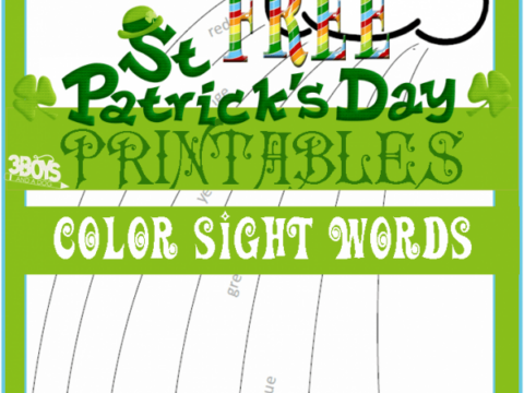 Saint Patrick's Day Printables: Sight Word Rainbow Coloring Sheet