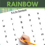 find the letter r is for rainbow worksheet