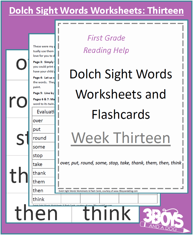 Dolch Sight Words Week 13