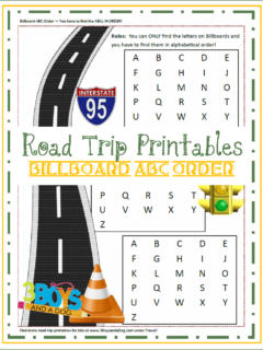 road trip printables for kids