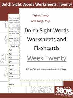 Worksheets to help your child master sight words