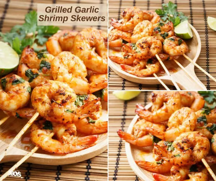 Grilled Garlic Shrimp Skewers