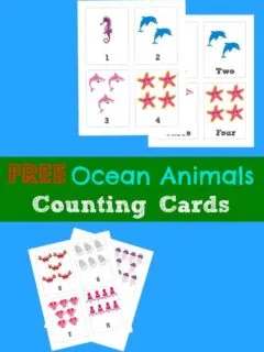Free Ocean Animal Counting Flashcards - 3 Boys and a Dog