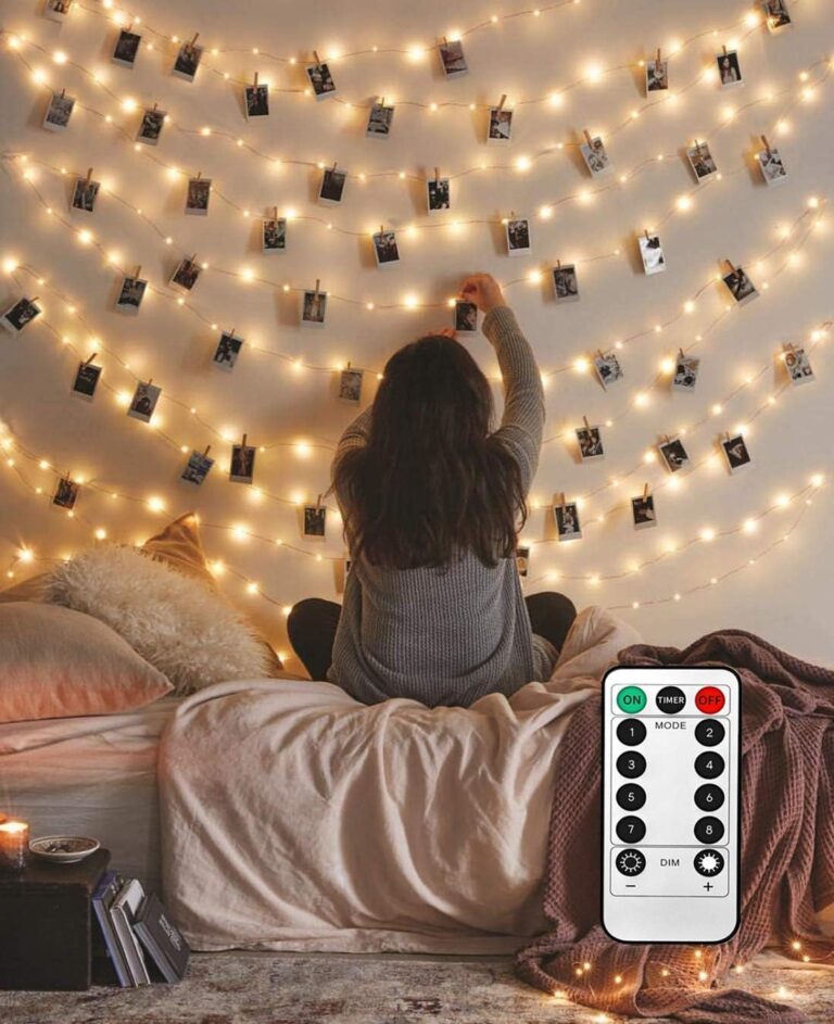 LED photo clip string lights