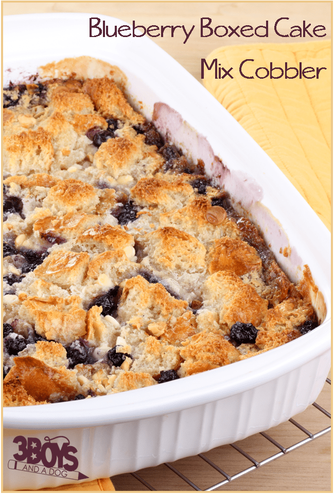 Blueberry Boxed Cake Mix Cobbler