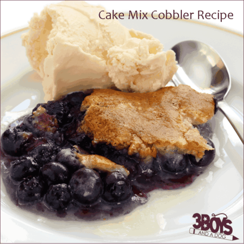 Blueberry Cake Mix Cobbler Recipe