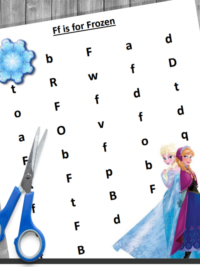 Find the Letter: F is for Frozen Printable