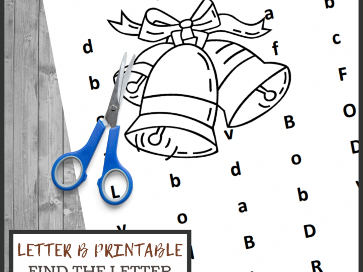 feature image that reads letter b printable find the letter worksheet