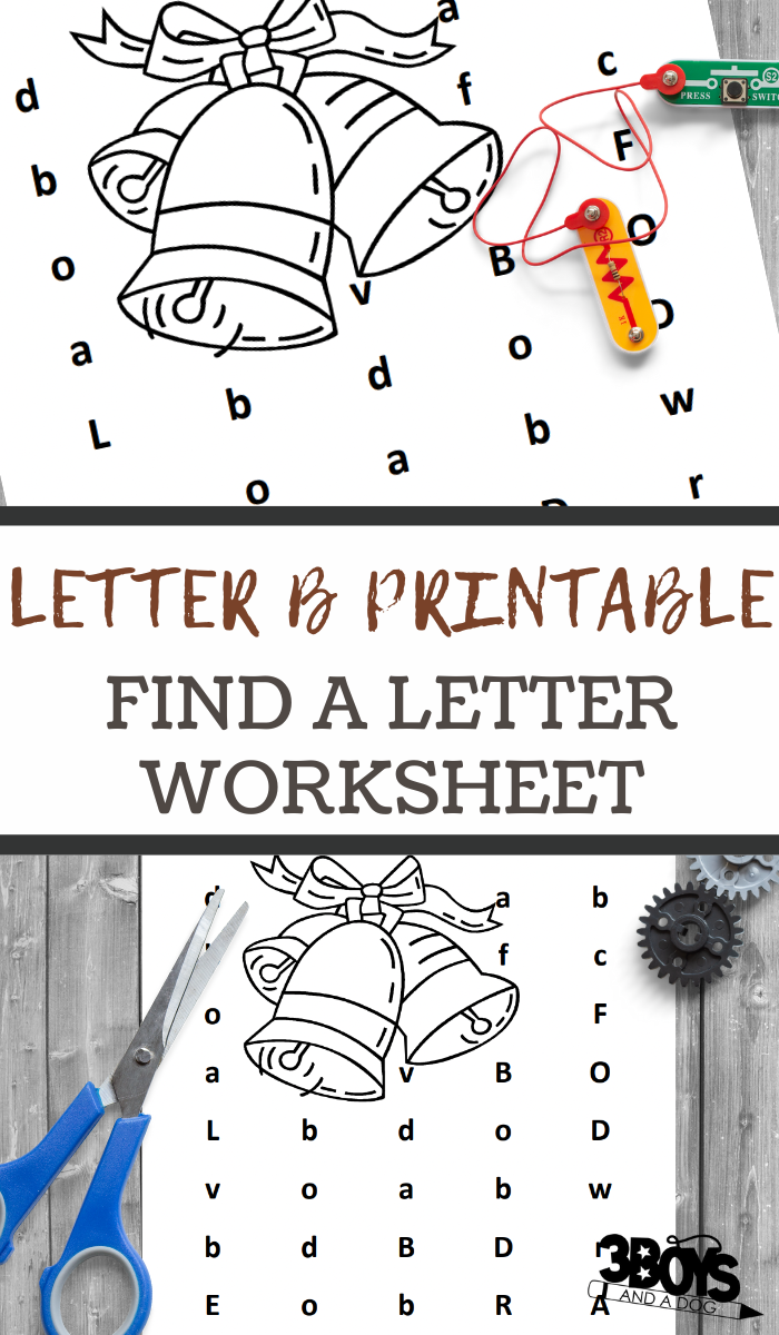 pin image that reads letter b printable find a letter worksheet