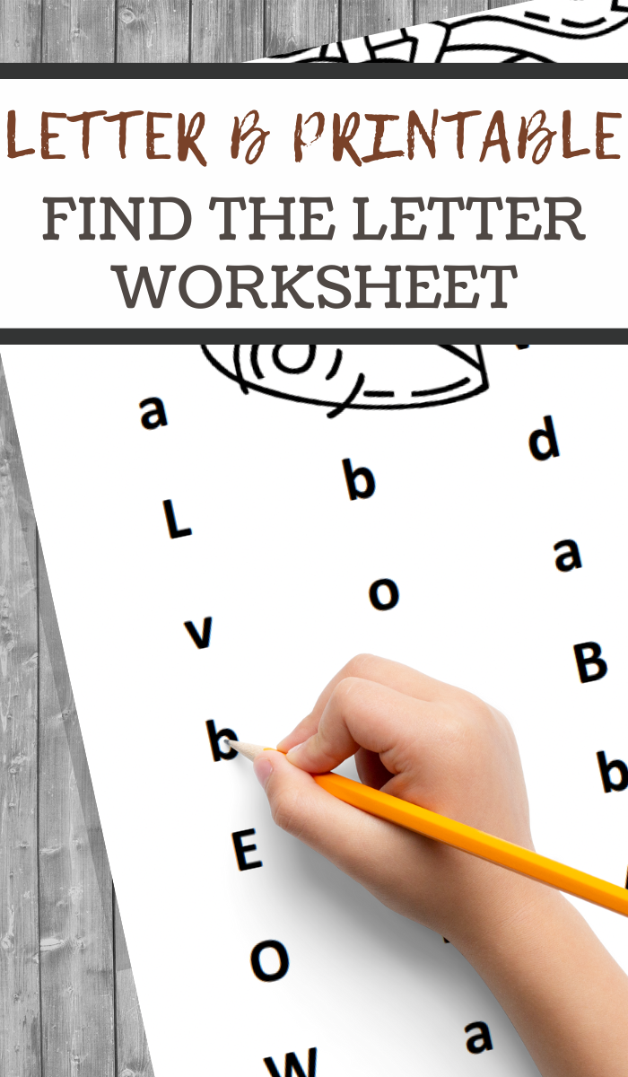 pin image that reads letter b printable find the letter worksheet