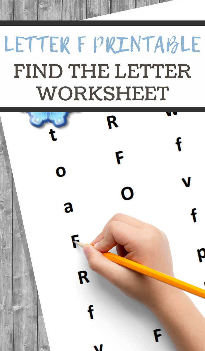 pin image that reads letter f printable find the letter worksheet