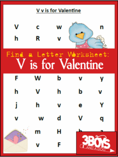 Find a Letter: V is for Valentine