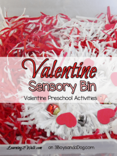 valentine sensory bin-valentine preschool activities
