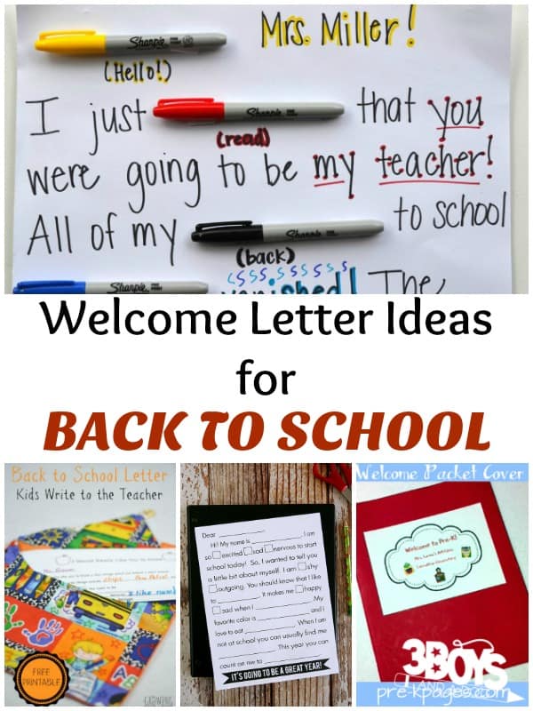 Back to School Welcome Letters