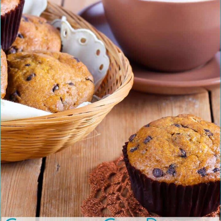 Chocolate Chip Pumpkin Muffins from a Boxed Cake Mix