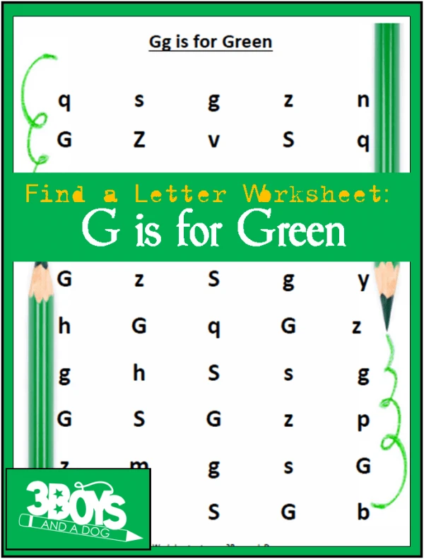 Find the Letter G is for Green