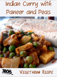 Indian Curry with Paneer and Peas