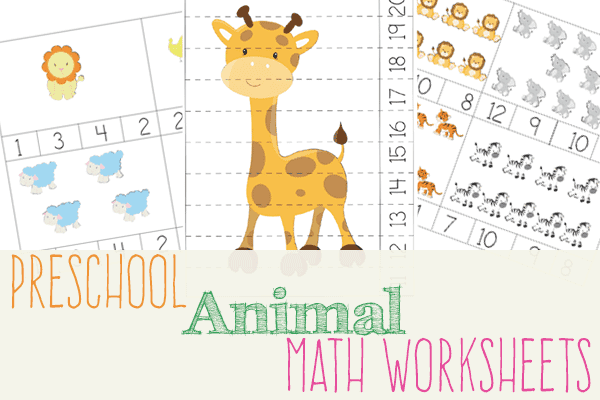 Animal Math Printables for Preschool
