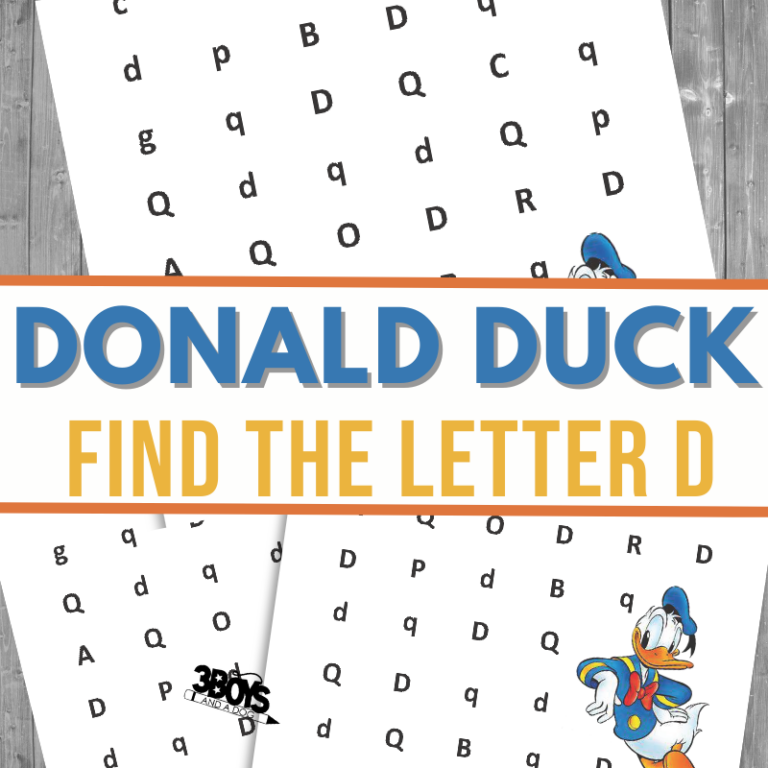 Find the Letter D is for Donald Duck