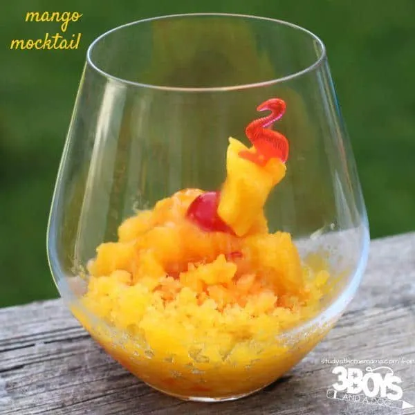 Mocktail Mango Recipe for your next summer get-together. Inspired by an Italian granita, your guest will be sure to love this one!