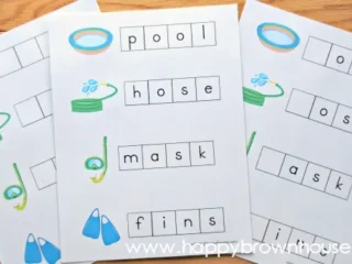 Image for Summer Letter Tile Spelling Mats (Free Printable)