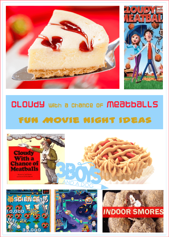 Cloudy with a Chance of Meatballs Movie Night Ideas