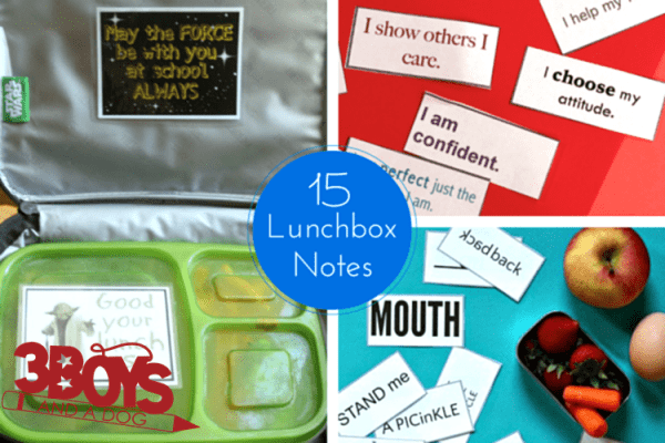 free printable lunchbox notes