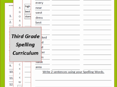 Grade Three Spelling Curriculum Week One