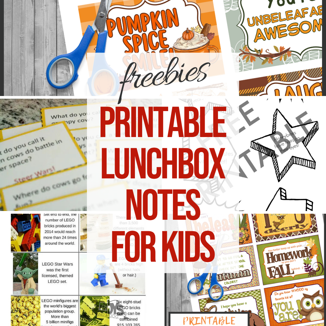 Printable Lunchbox Notes for Kids