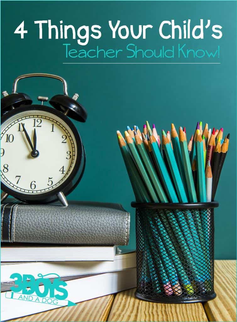 What you should tell your kids teacher